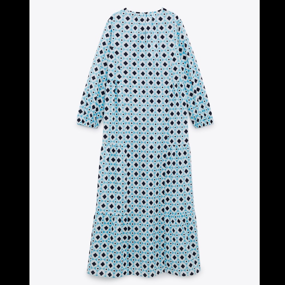 Zara Maxi Dress Long Sleeve Sleeved 4479/043/400 Modest L NWOT